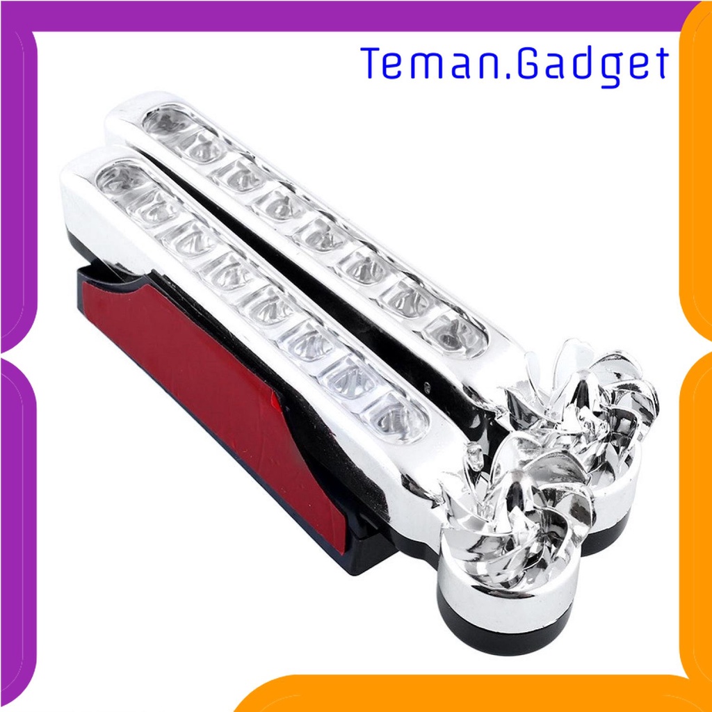 TD - OTO Car Warning Light Foglamp LED Wind Power No Wiring 12 cm 2 PCS - XY044