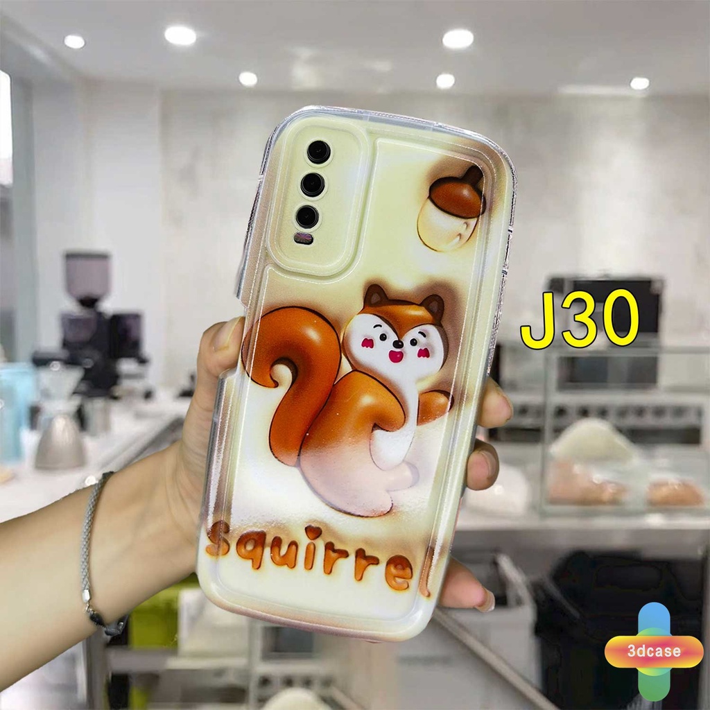 Case VIVO Y16 Y22 Y22S Y02 Y12S Y35 Y12 Y20 Y15S Y15C Y21E Y21G Y91C Y21 2021 Y21A Y21T Y30 Y21S Y20S Y12i Y3S Y33T Y15A Y01 Y01A Y91 Y30i Y93 Y95 Y15 Y17 Y50 Y53S Y51 2020 Y51A Y10 Y33S Y1S Y11 Cartoon  Squirrel Silicone Soap Case