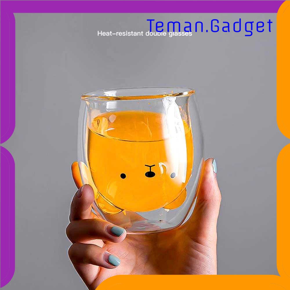 TG -  DPR CRATE Gelas Pinguin Lucu Anti Panas Double Wall Glass 250 ml - CIQ38