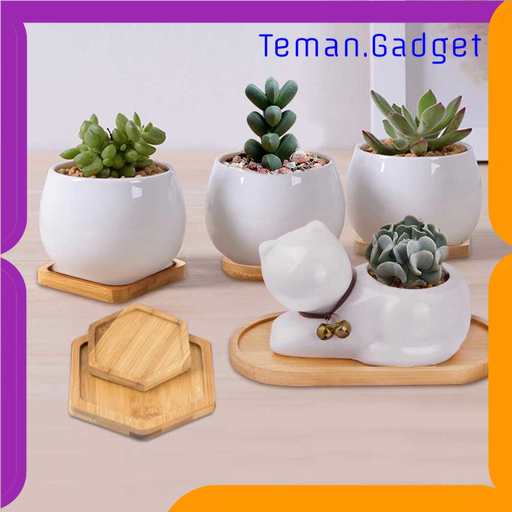 TG - DPR WITUSE Alas Tatakan Pot Tanaman Dekorasi Minimalis Bamboo Tray Persegi - EQF301