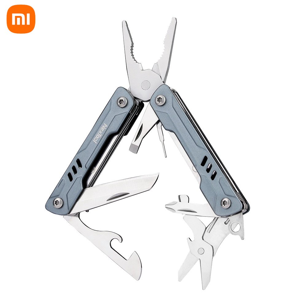 Xiaomi NexTool Mini Sailor Plier 11-in-1 Multi-Fungsi Alat Pemotong Kawat Retrieve Card Pin Obeng Gunting Pisau Saku