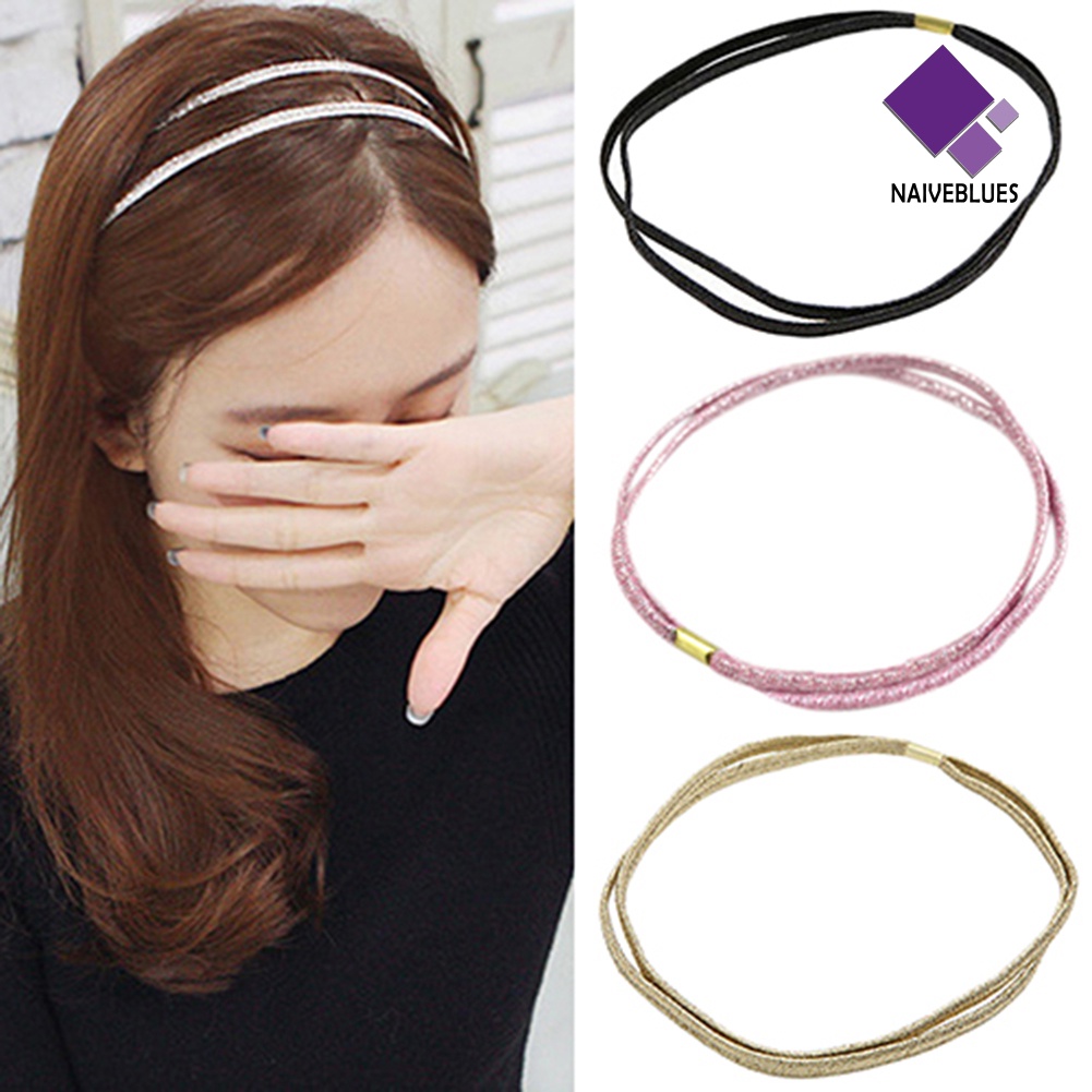 &lt; Naiveblues &gt; Fashion Ikat Kepala Elastis Head Piece Hair Band Untuk Wanita Gadis