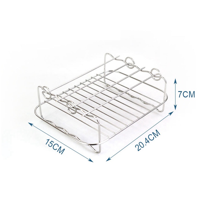 Panggangan Penggorengan Udara untuk Ninja Foodi Grill Stainless Steel untuk Aksesoris Penanak Oven Dapur Rumah