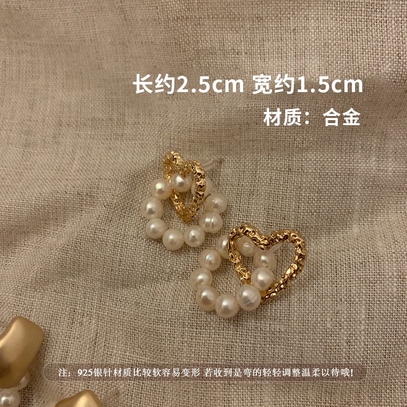 Anting Mutiara Gaya retro Prancis Versi Korea Anting Desain niche Mewah Ringan