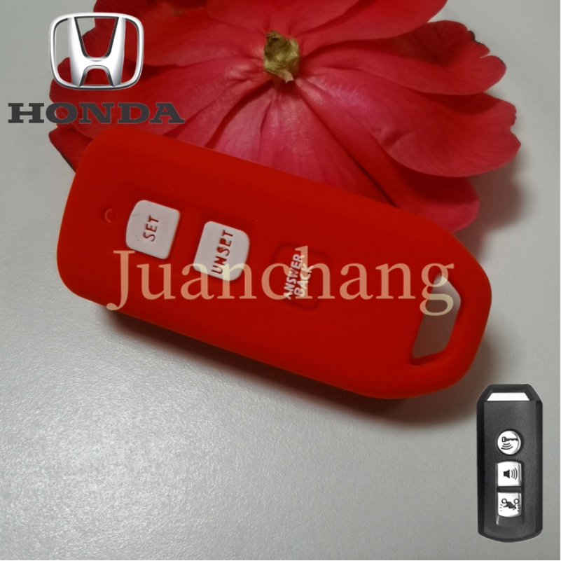 3tombol Silica Gel Key Case Remote Cover Fob Dengan Gantungan Kunci Untuk Honda Vario 125-gry Monkey PCX125 PCX150 PCX153 Batok Pelindung Motor