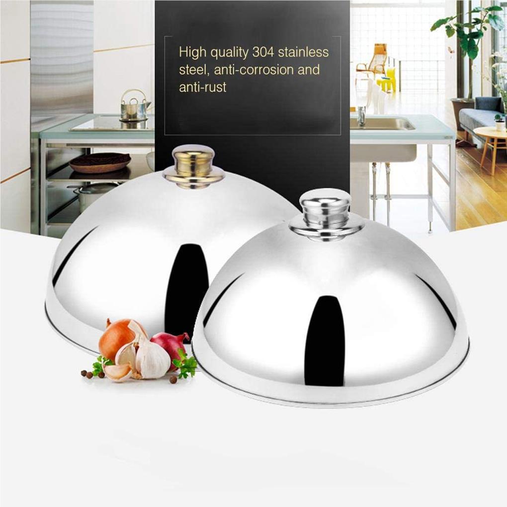 Cloche Food Cover Dome Serving Plate Dish Piring Makan Tahan Aus Tahan Air Tutup Arc Rumah Dapur Restoran Cafe