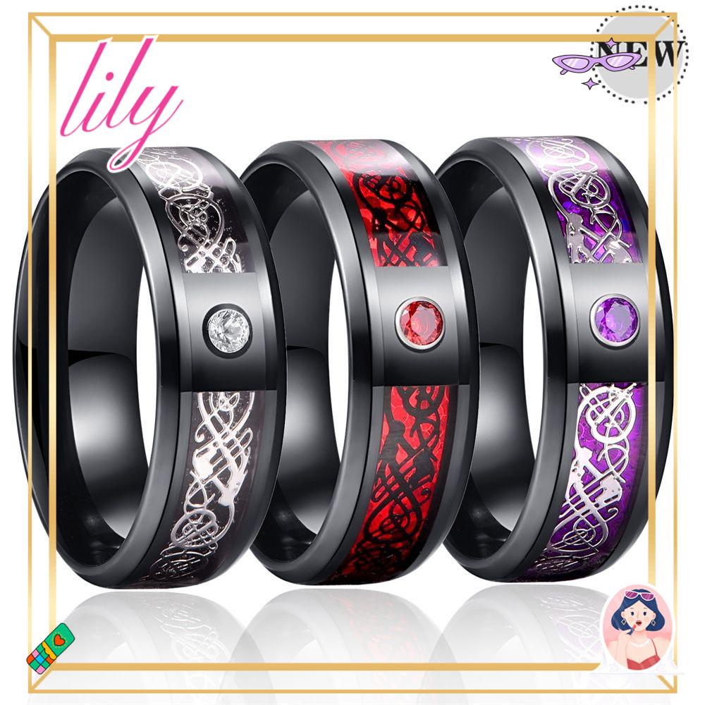 Lily Cincin Untuk Wanita Perhiasan Fashion Baja Titanium Zirkon Batu Rings