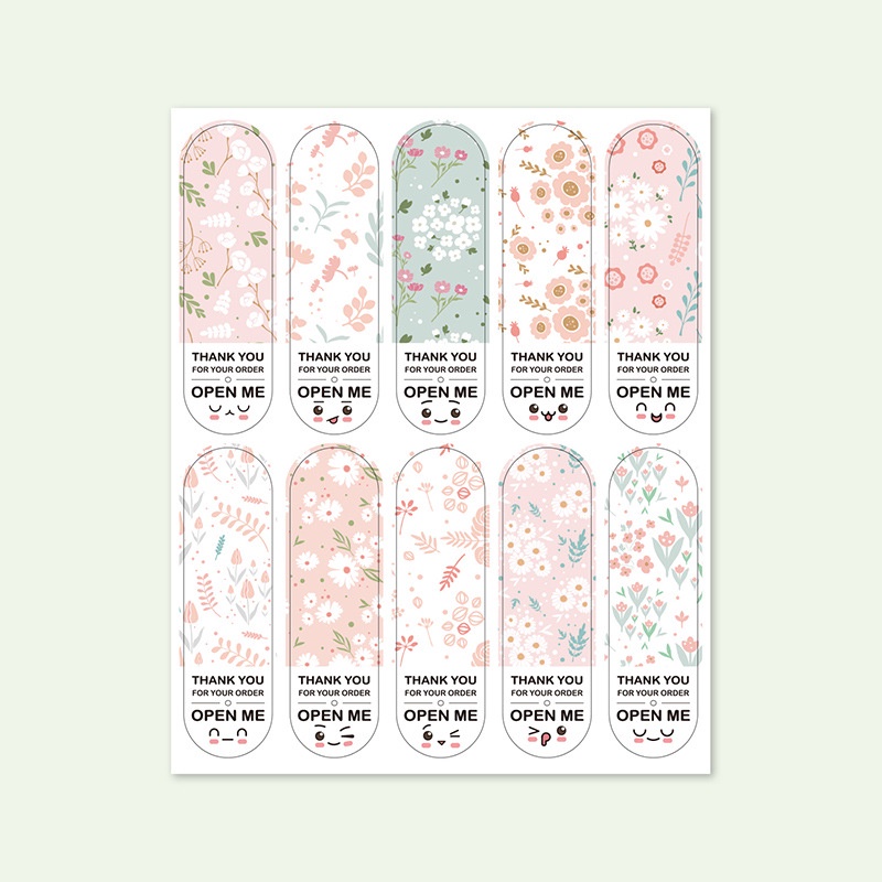 STICKER OPEN ME THANK YOU FOR YOUR ORDER / STIKER LABEL PACKAGING PENGIRIMAN 10PCS