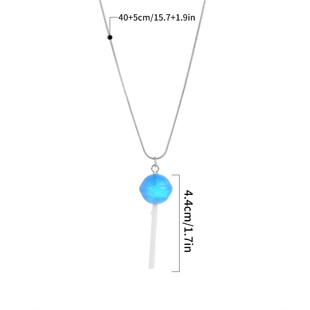 Women Sweet Candy lollipop Pendant Necklace/Ladies Charm Necklaces/Kalung Klavikula Elegan/Kalung Rantai Cewek/Kalung Choker/Hadiah Pacar