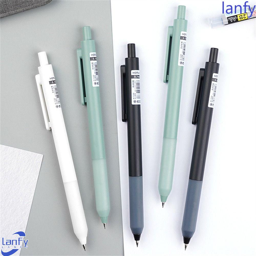 Lanfy Pensil Mekanik Perlengkapan Sekolah Alat Tulis Menggambar Sketsa Plastik 0.5mm 0.7mm Pensil Otomatis