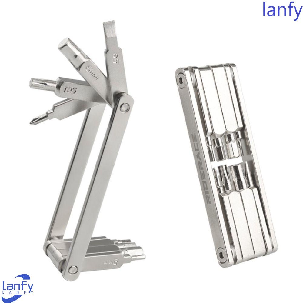 Lanfy Alat Perbaikan Sepeda Multifungsi Lipat Gunung Bersepeda Alat Hex Spoke Sepeda Allen Torx Obeng Bicycle Tool