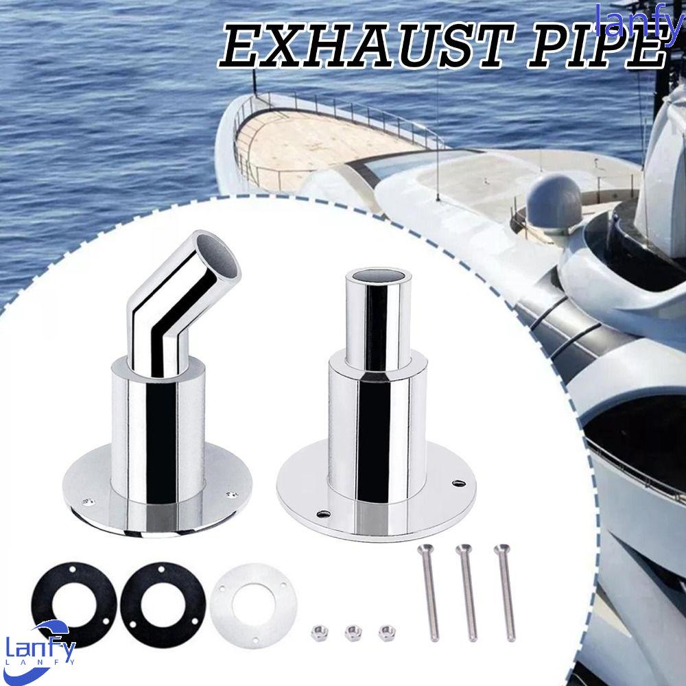 Lanfy Hull Exhaust Fitting Tube 1Set Air Diesel Heater Stainless Steel Pipa Pemanas Kapal Laut Aksesoris Air Heater Pipa Bagian Hardware