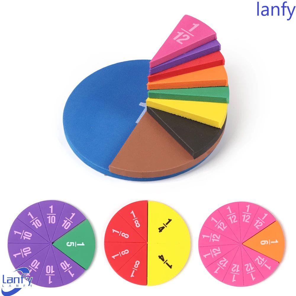 Lanfy Pecahan Instrumen Demonstrator EVA 51 Pcs Mainan Edukasi Matematika Mainan Mengajar Hadiah Berbentuk Bulat Fraksi Edukasi