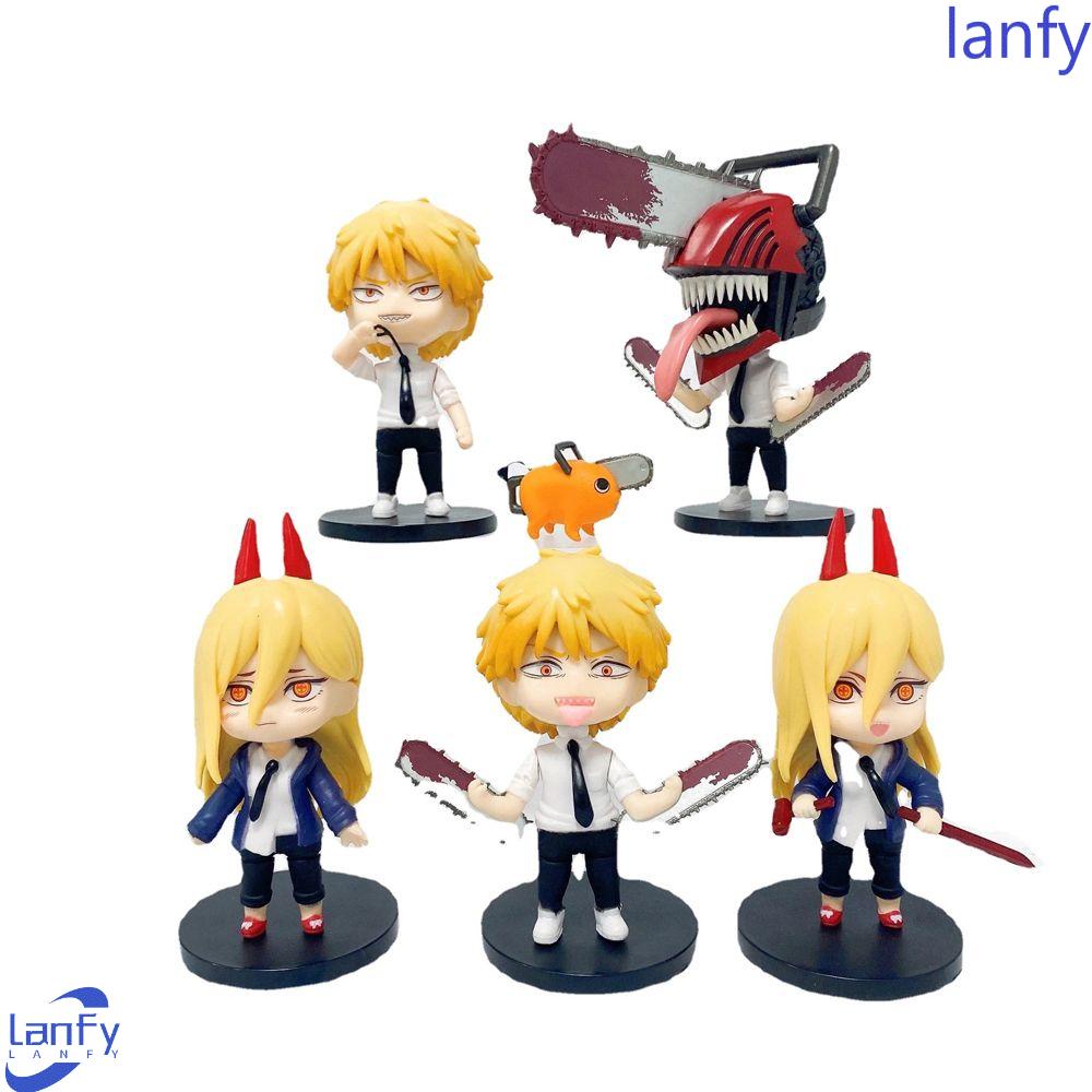 Lanfy Chainsaw Man Dekorasi Moldel Koleksi Q Versi Boneka Mainan Anak Ornamen Anak Hadiah Model Mainan