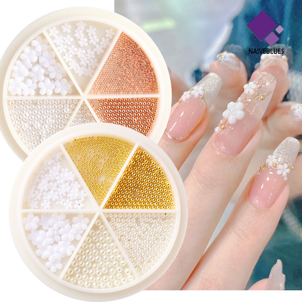 [naiveblues] Hiasan Manik Kuku Banyak Gaya DIY Mutiara Imitasi Nail Art Pesona Manicure Dekorasi