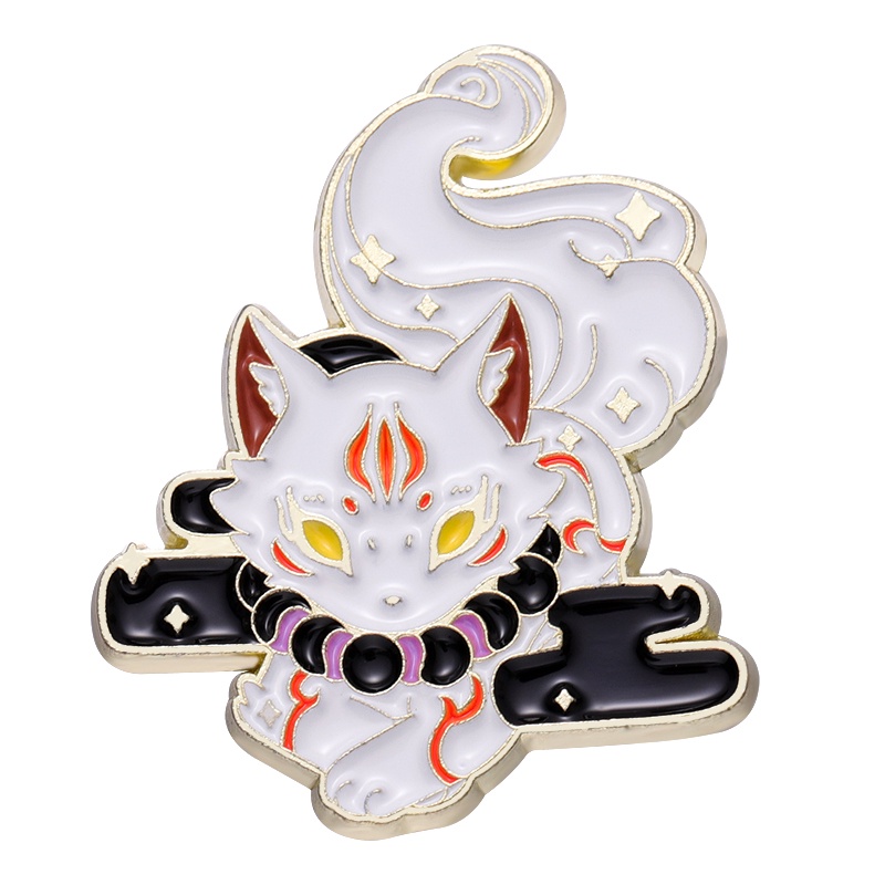 Anime Peripheral Animal Lapel Pin Enamel Dua Dimensi Bros Ransel Lencana Hadiah Untuk Teman Aksesoris Pakaian