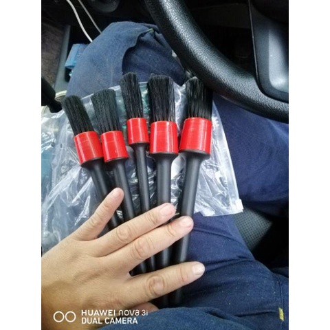 YGRETTE - Car Cleaning Brush Set 5pcs Auto Detail Brush Set AUTO DETAILING SIKAT KUAS SALON MOBIL CUCI WASH