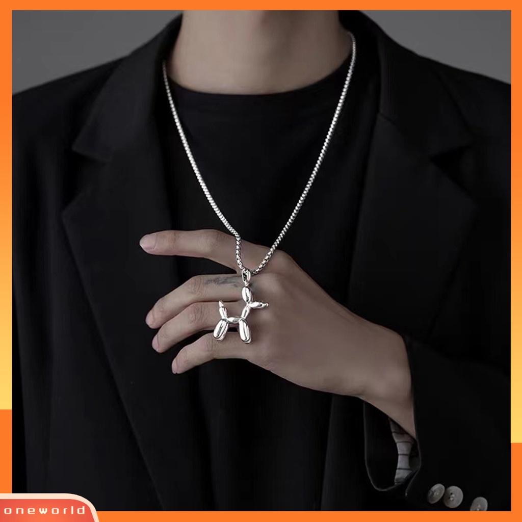 [EONE] Sweater Kalung Hypoallergenic Kasual Minimalis Alloy Halus Hadiah Perhiasan Fashion Pria Wanita Anjing Liontin Rantai Panjang Untuk Pacaran