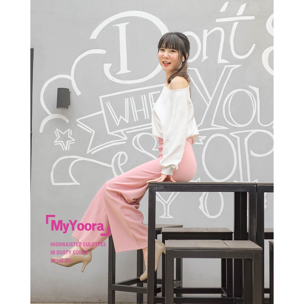 MyYoora HighWaisted HW Culottes Pants Celana Kulot Wanita JP346 G06