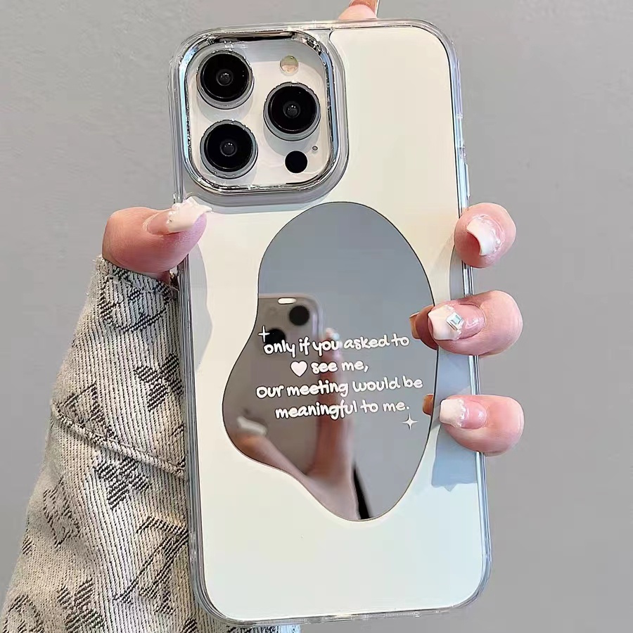 Cocok Untuk Iphone14 Pro Max iPhone Phone Case Cermin Casing Ponsel Kuat Kamera Perlindungan Tahan Guncangan Kompatibel Dengan Iphone13 13pro 13prm iPhone 11 7Plus 8Plus Xr XS 12 Pro Max Phone Case