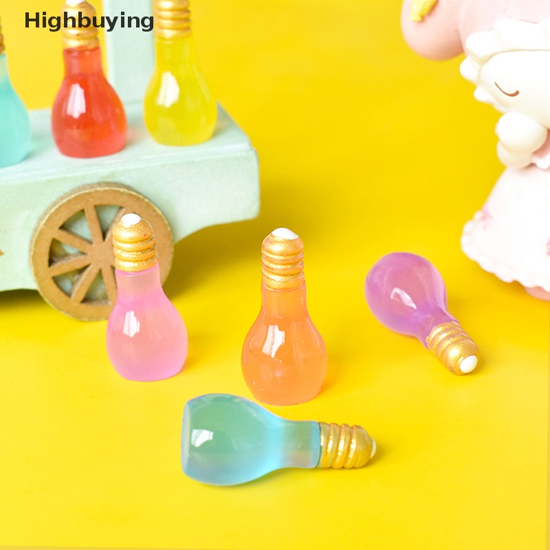 Hbid 5pcs DIY Fluorescence Small Light Bulb Resin Aksesoris Untuk Crafg Bahan Perhiasan Ch Supply Seni Dekorasi Glory