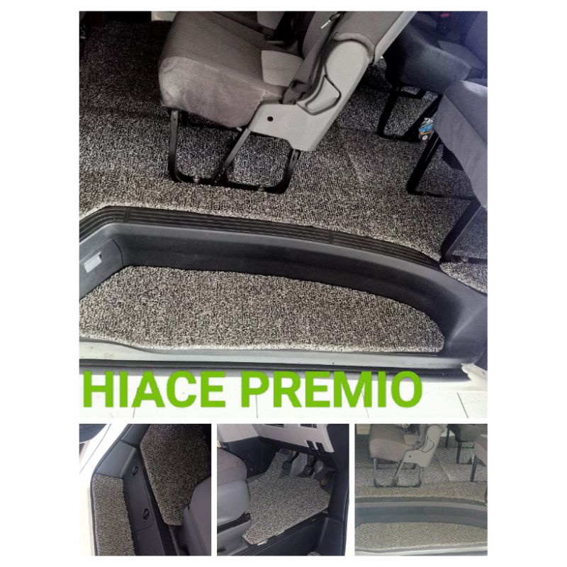 KARPET MOBIL HIACE COMMUTER DAN HIACE PREMIO BAHAN 1 WARNA FULL BAGASI PREMIUM QUALITY GKS