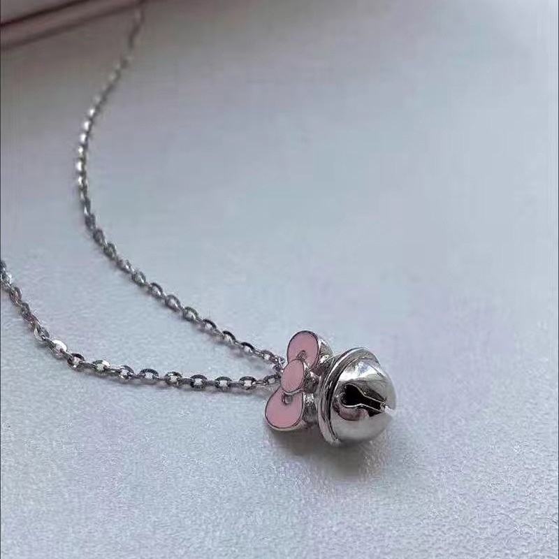 Kalung Ikatan Simpul Lonceng Kecil Bahan Alloy Korea Untuk Anak Perempuan