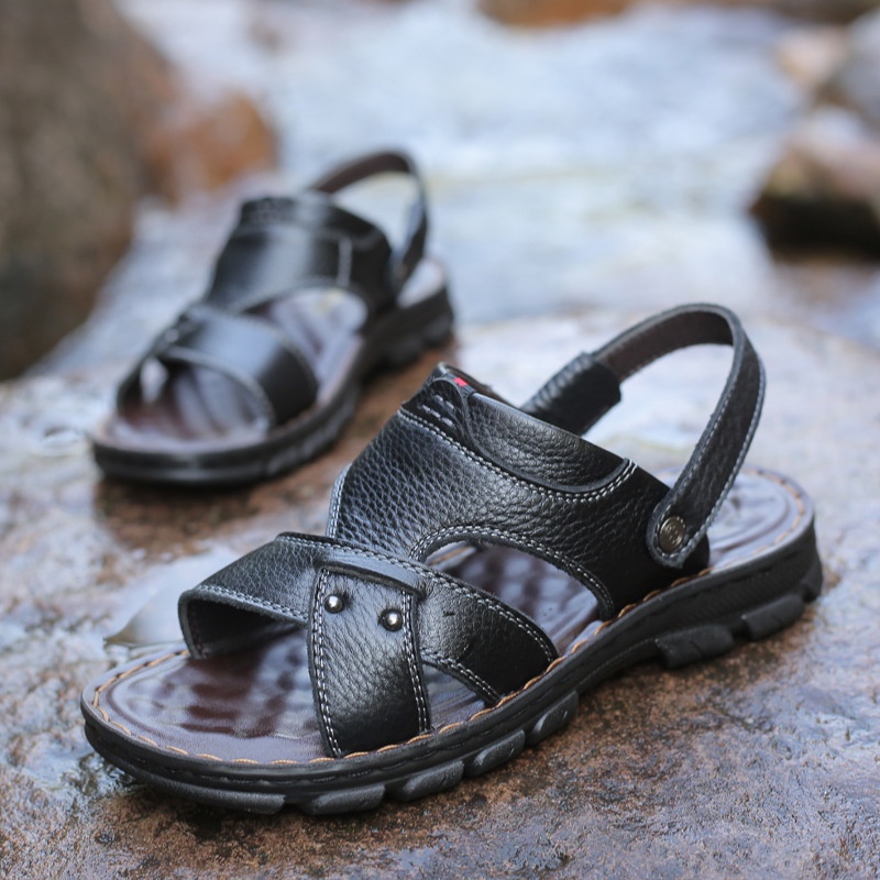 COD BAYAR DITEMPAT !!! 11662 Sandal Pria Model Trendy Sandal Bertali No Box