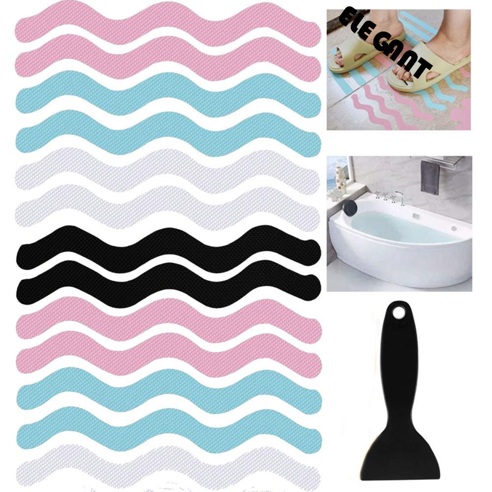 [Elegan] Stiker Bathtub Perahu Tangga Dengan Scraper Non-slip PEVA Kamar Mandi Shower Tape