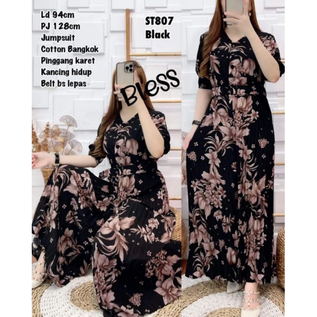 Promo JUMPSUIT CERUTY PLISKET WANITA Murah