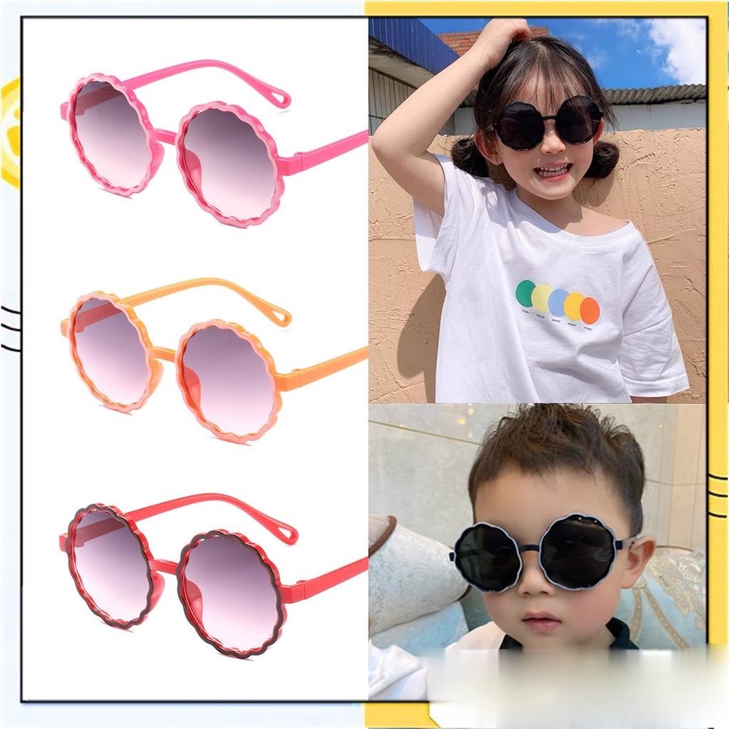 Kacamata Anak 6623 Kaca Mata Hitam Anak Model Bulat Gelombang High Quality Kids Sunglasses Kaca Mata Murah Import