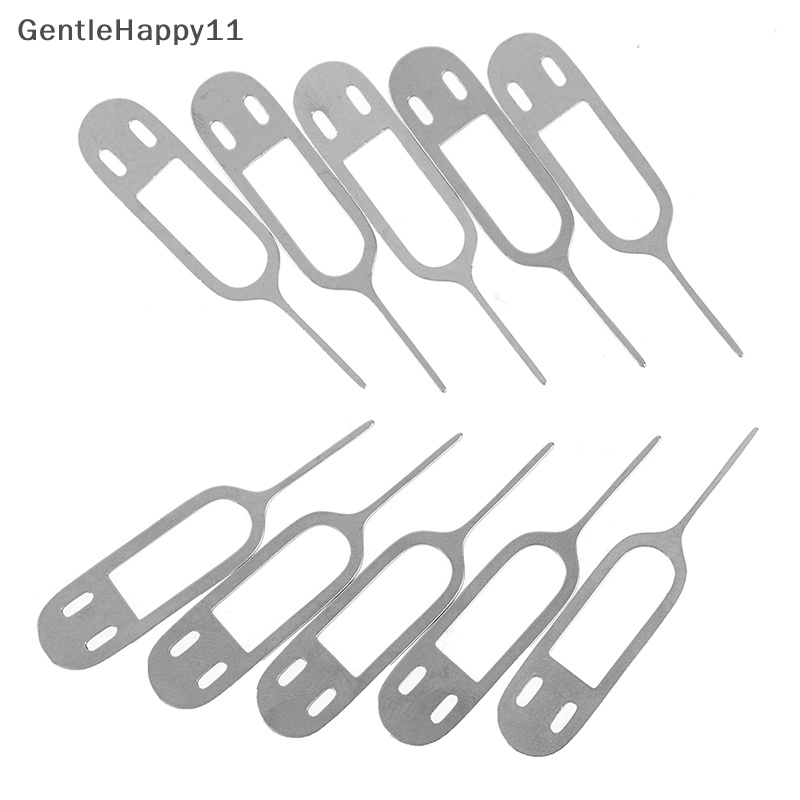 Gentlehappy 10pcs Indah stainless steel Jarum sim card tray removal eject pin Kunci Alat id