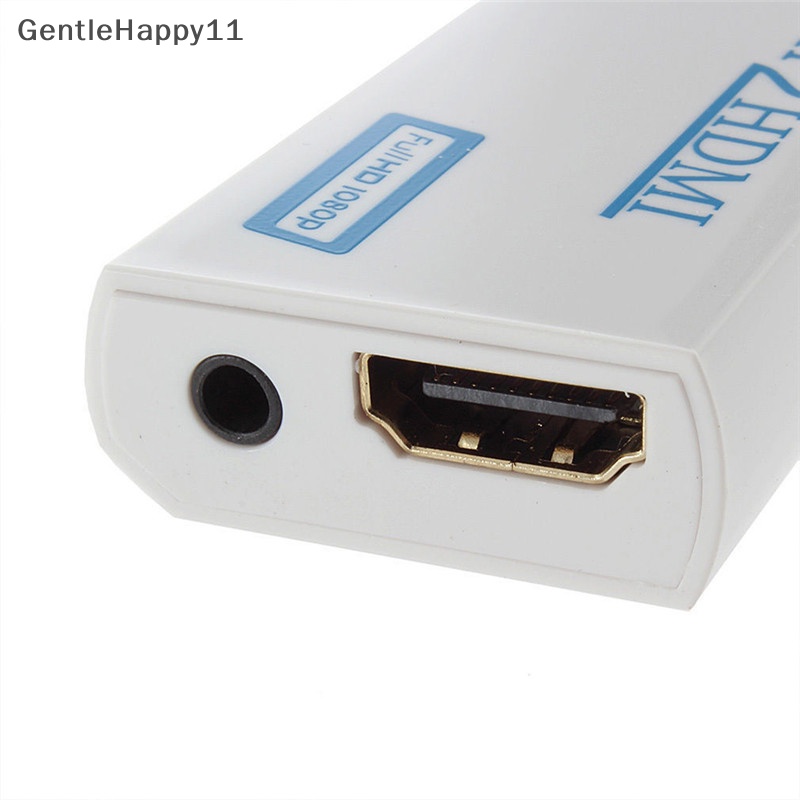 Gentlehappy Konektor Adapter Converter HD Wii To HDMI 1080P/720P Upscaling Dengan id 3.5MM