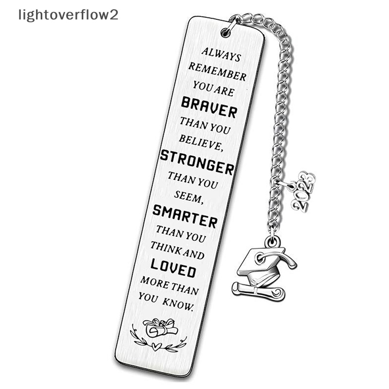 [lightoverflow2] 2023bookmark Inspiratif Bahan Stainless Steel Untuk Guru Siswa Liontin Rumbai Panjang Penanda Buku Hadiah Perhiasan Wisuda [ID]