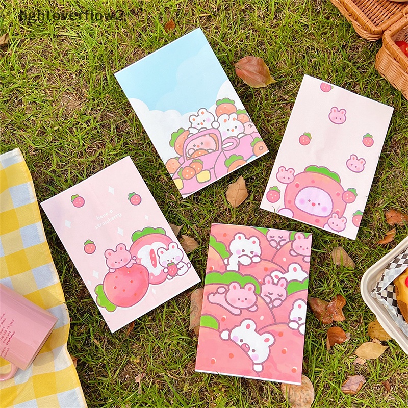 [lightoverflow2] 10pcs Mini Paper Bag Kraft Kantong Kertas Kartun Lucu Strawberry Rabbit Storage Bag Wrapping Favour Bags Gift Packing Small Bag [ID]