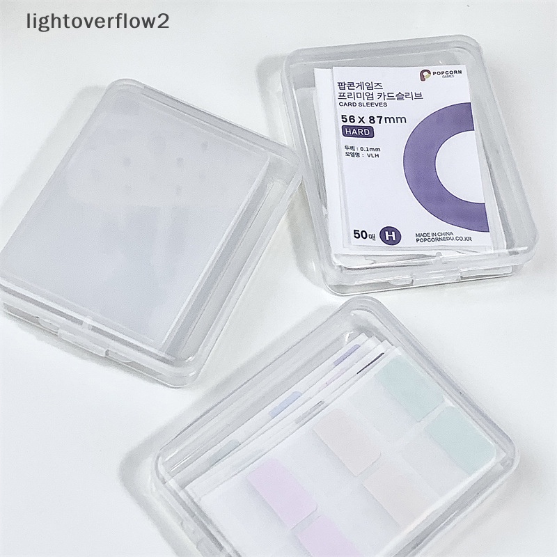 [lightoverflow2] Kotak Penyimpanan Transparan Tempat Kartu Stiker Stationery Transparan Storage Box Film Kotak Penyimpanan Klasifikasi Untuk Craft Desktop [ID]