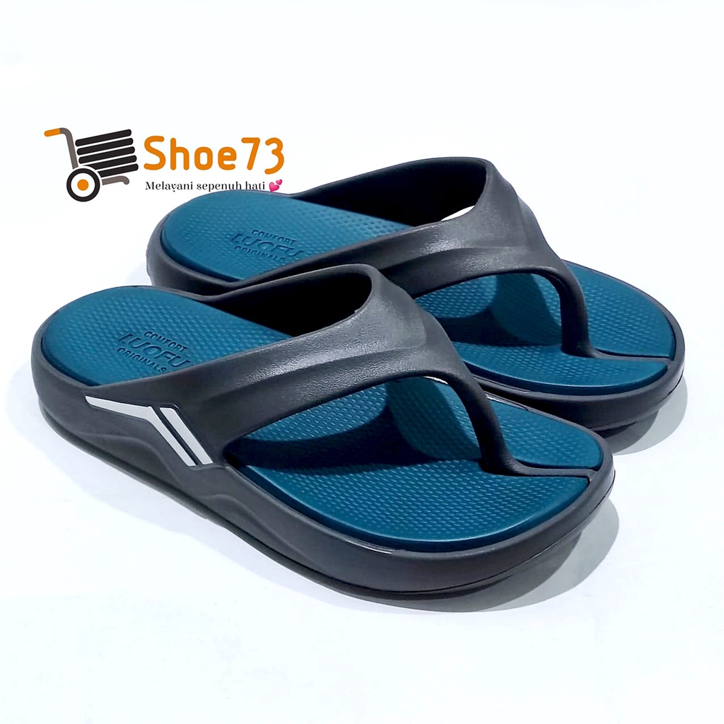 LUOFU E 6217 NEW6 SIZE 40-44 ORIGINAL l Sandal Jepit jelly pria l Sendal cowok impor