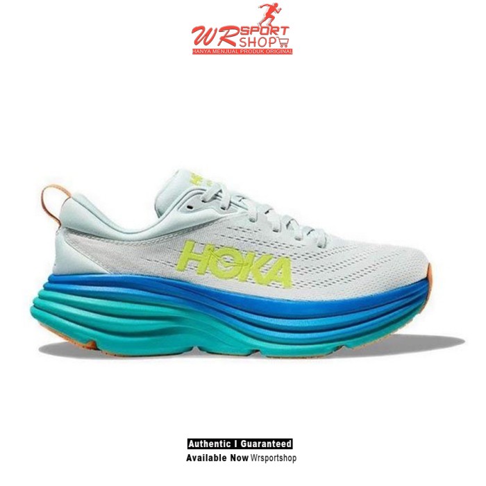 Hoka Bondi 8 Mens Running Shoes - Ice Flow / Bit Of Blue ORIGINAL