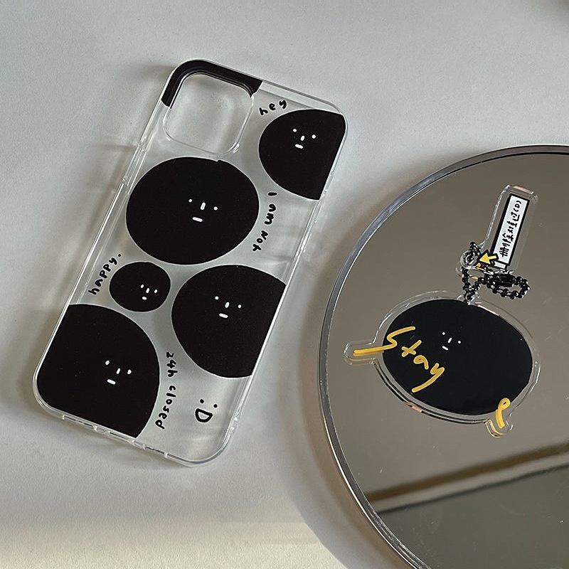 IPHONE Ins Desain Sederhana Transparan Lembut TPU Ponsel Case Cover Untuk Iphone7 8 PLUS X XR XS 11 12 13 14 MINI PRO MAX SE 2020