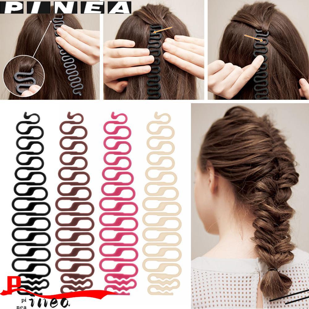 Alat Bantu Kepang Rambut DIY 3 Warna Mudah Digunakan Untuk Wanita