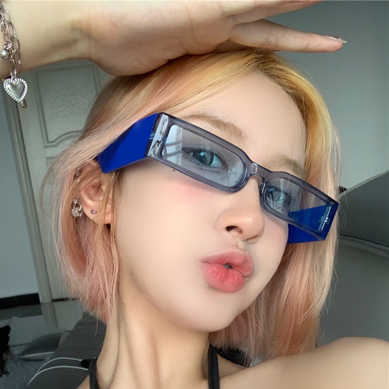 Kacamata Kotak Eropa Amerika/Fashion Vintage Mempesona PC Sunglasses/INS Rectangle Sun Glasses