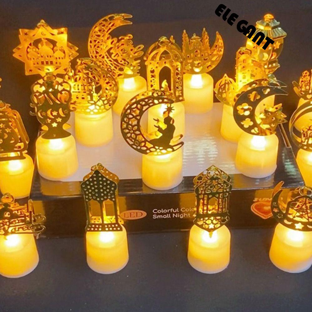 [Elegan] Lampu Lilin LED Bintang Untuk Rumah Night Light Islamic Mubarak Muslim Kareem Decor
