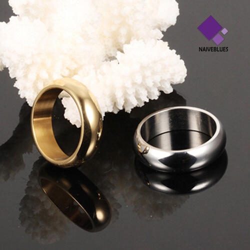 &lt; Naiveblues &gt; Pria/'s Wanita' s 6mm Baja Titanium Pernikahan Band Cincin Hadiah Pesta Us