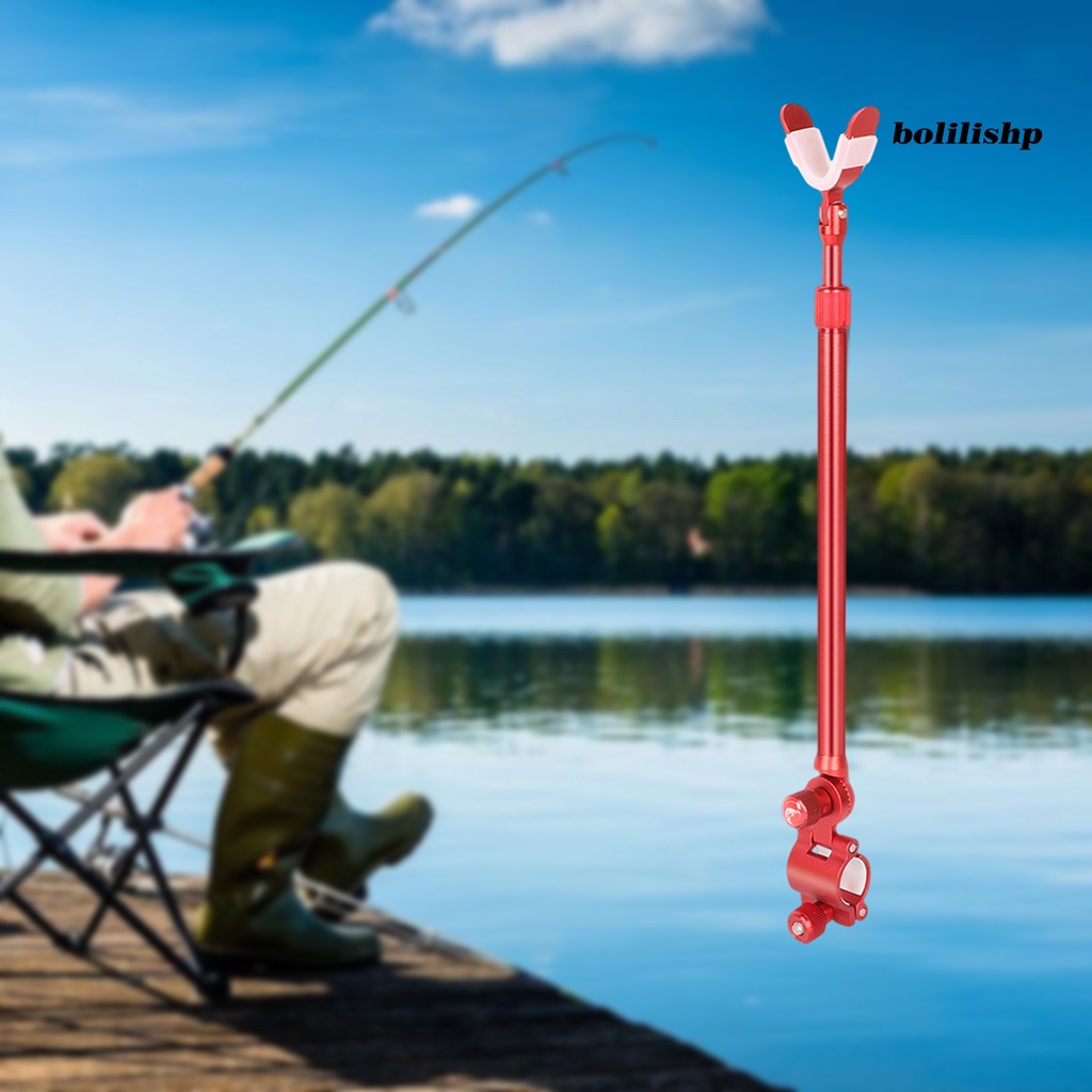 Bo-fishing Rod Holder 210derajat Teleskopik Dapat Disesuaikan Non-slip Cepat Bongkar Pasang Posisi Logam Paduan Aluminium Tiang Pancing Dukungan Alat Pancing