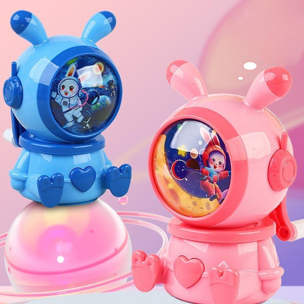 Lanfy Space Rabbit Pengasah Pensil Kawaii Kartun Anak Laki-Laki Perempuan Anak Multifungsi Adjustable Alat Tulis Siswa