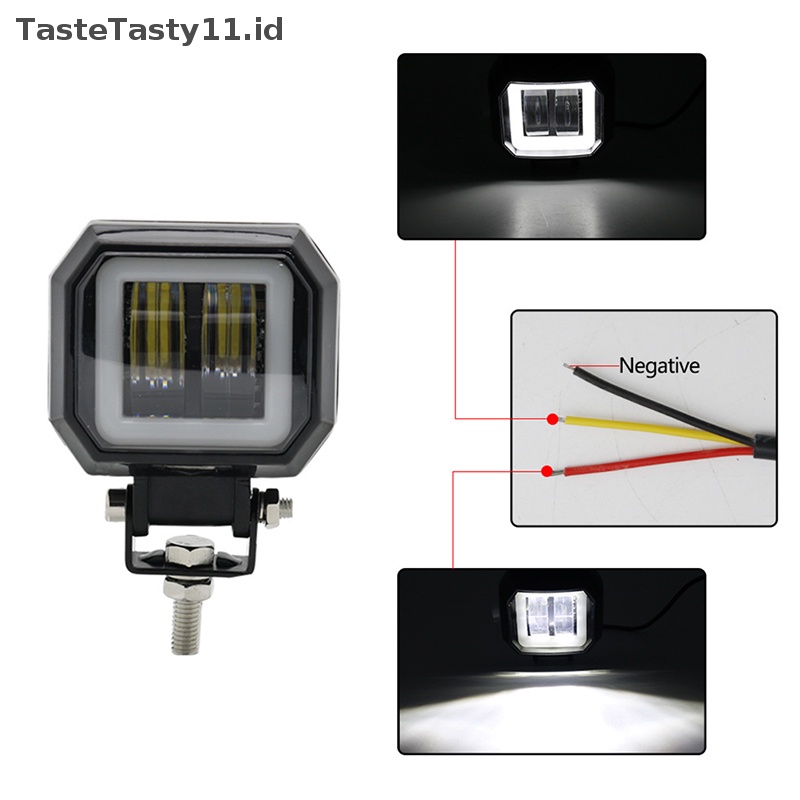 Tastetasty Led Fog Lamp Driving Daytime Off road Led Light Headlight 20W Lampu Halo Motor Untuk Jeep ATV 12V 24V SUV Balok Lampu Kerja.