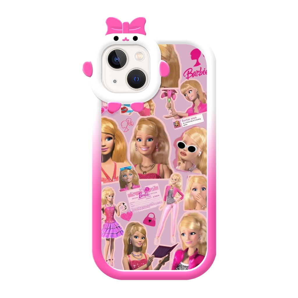 IPHONE Casing Ponsel Desain Lensa Monster Kecil Untuk Iphone14 13 12 11 Pro Max Xr Xs7 8 6 14 Plus Ins barbie air cushion Cover