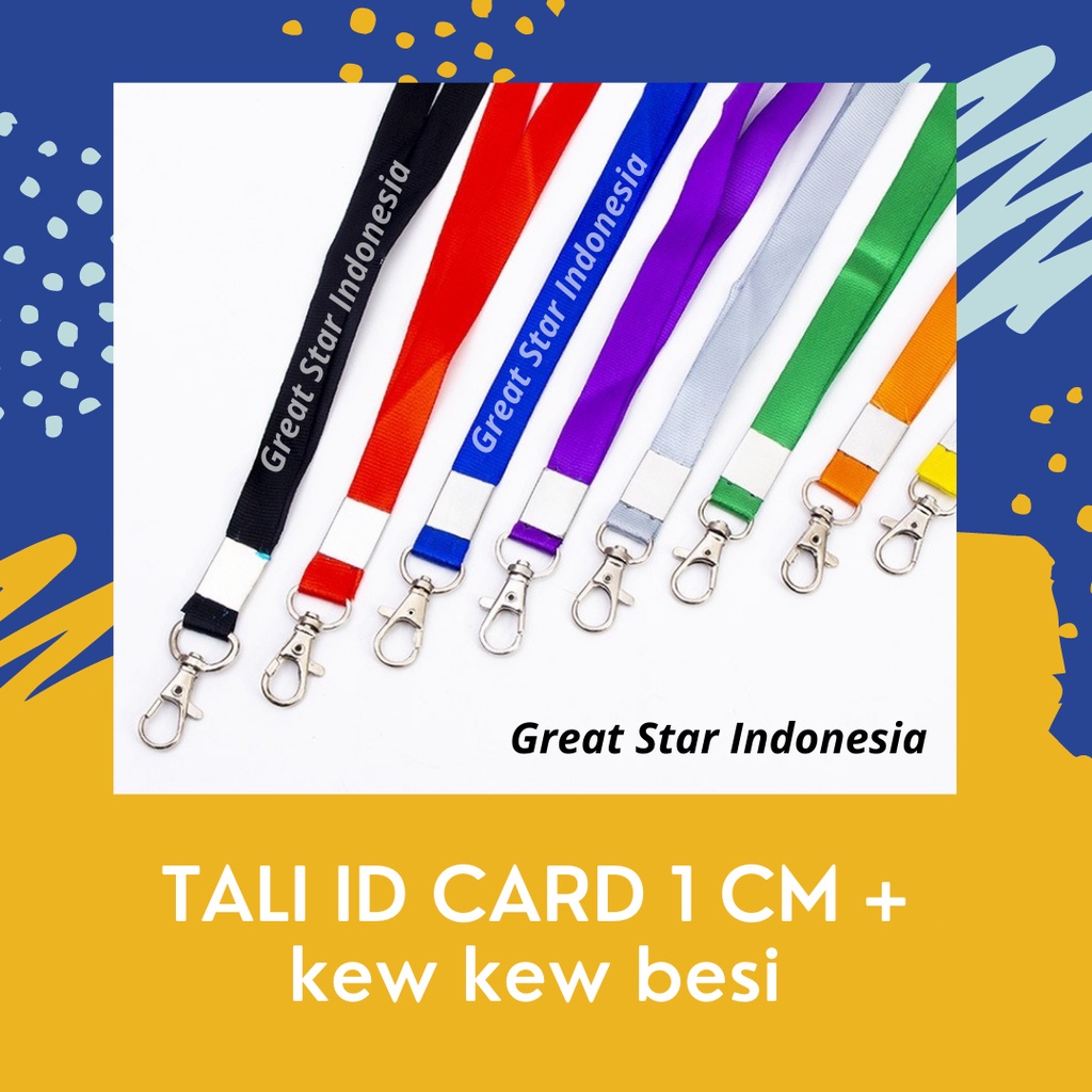

Tali ID Card 1cm Kait Kew-Kew Besi