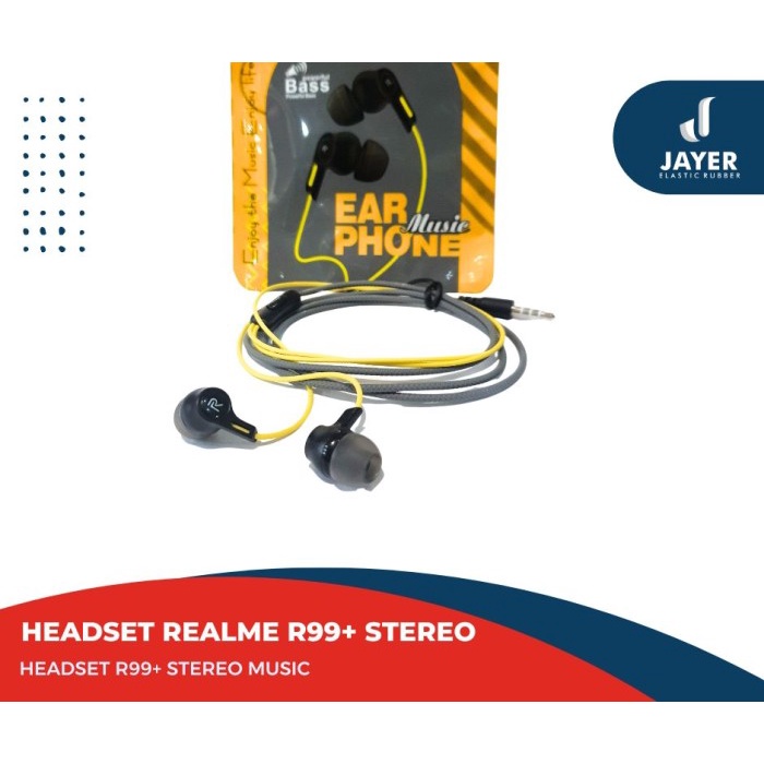 Headset Realme earbud Stereo super Mega Bass R-99+