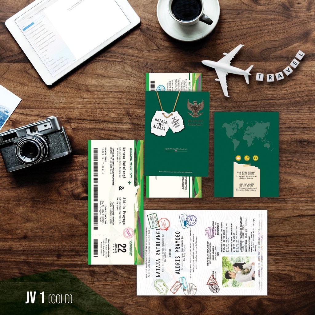 

Java Wedding Passport 01 GOLD per Pack + Plastik